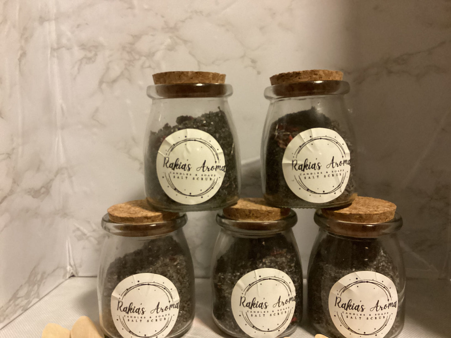 Black lava salt scrub