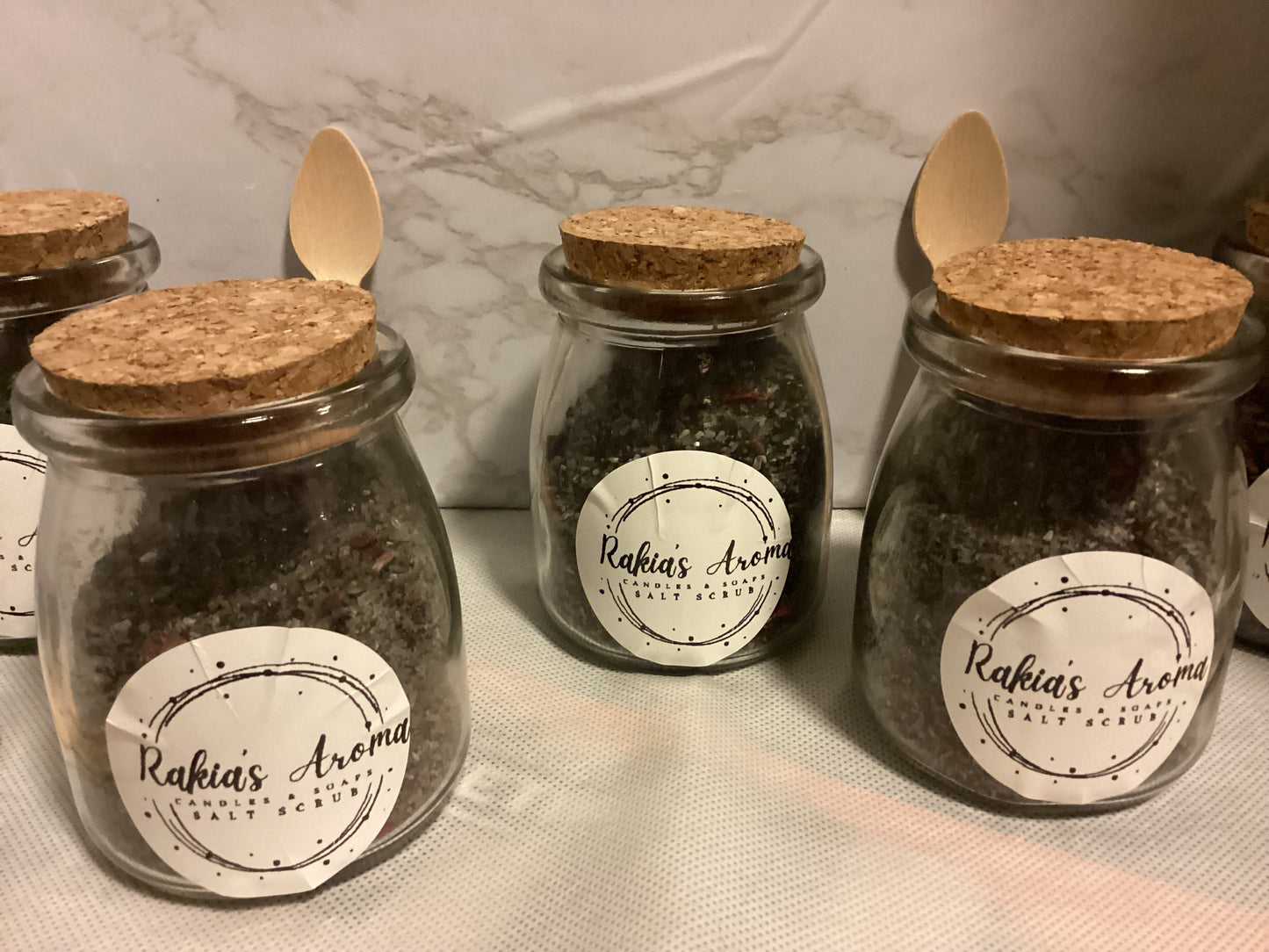 Black lava salt scrub