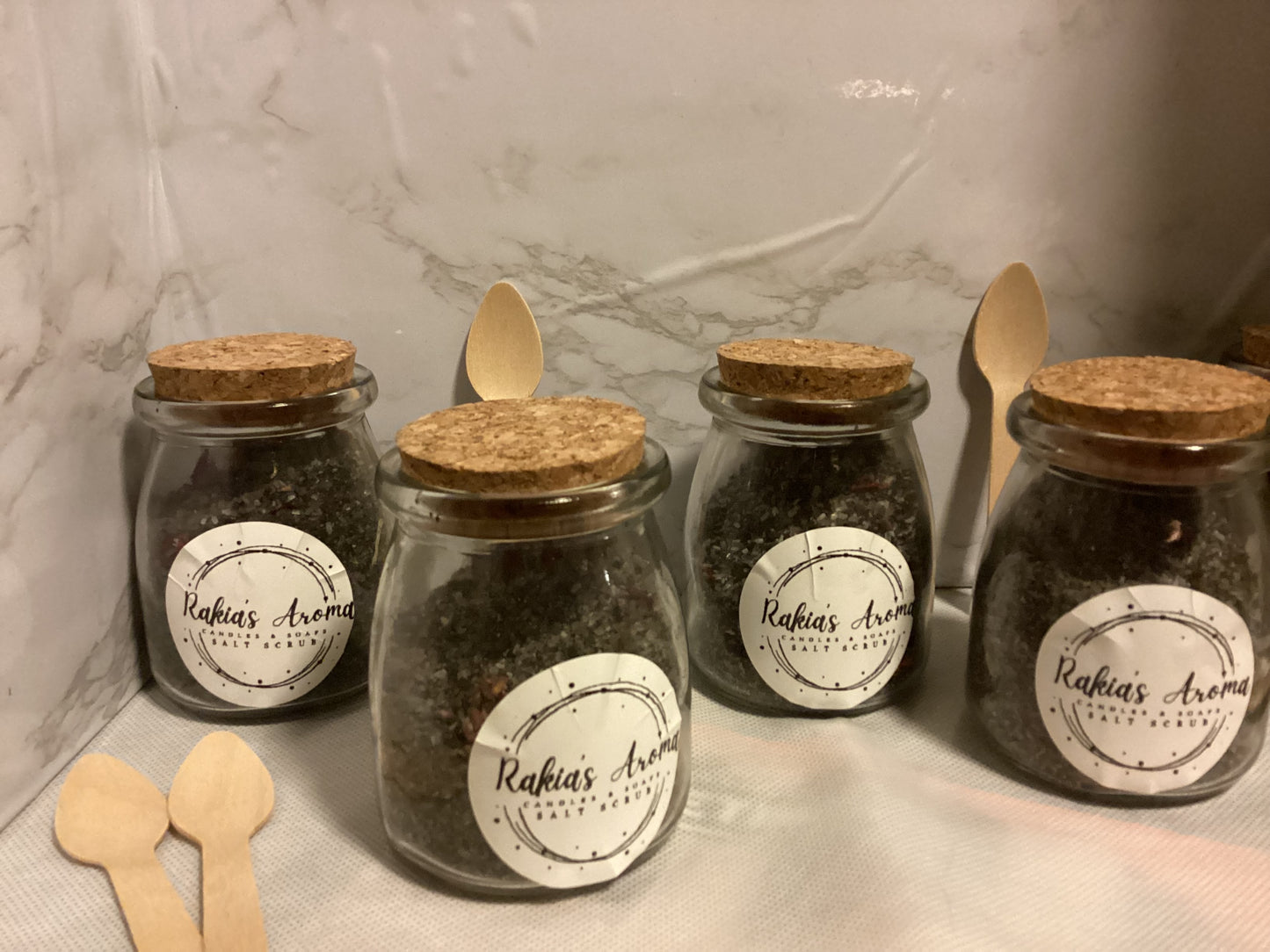 Black lava salt scrub