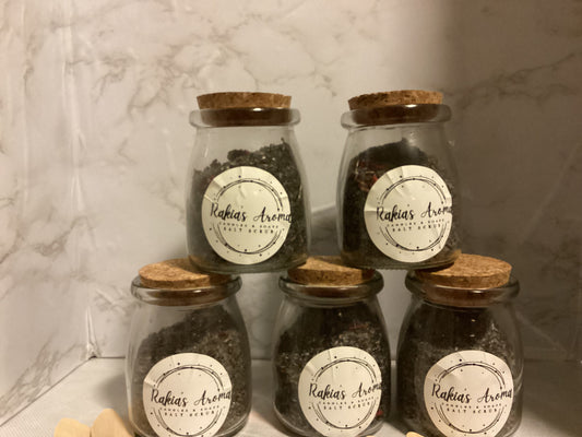 Black lava salt scrub